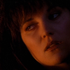xena gazing to the side while stoned