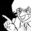 Ryo pointing and sweating